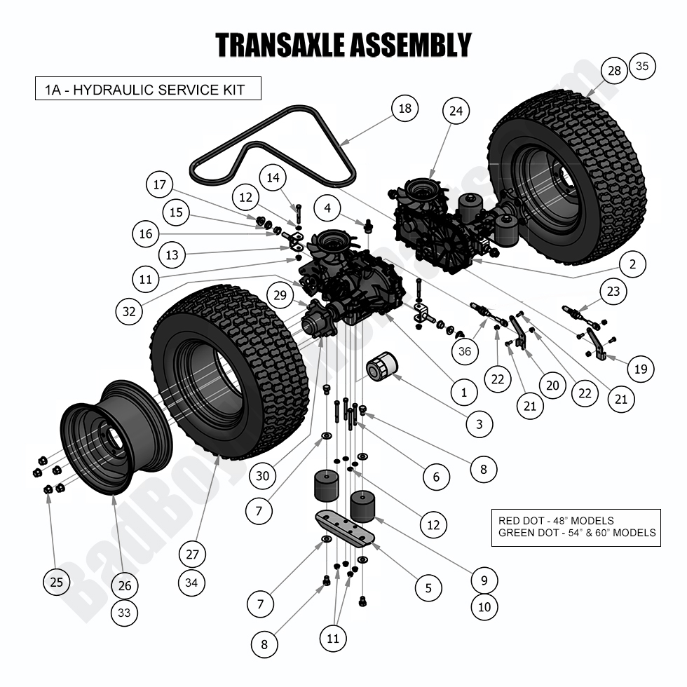 1749 - Bad Boy Mower Parts Lookup > 2018 > Maverick > Transaxle Assembly